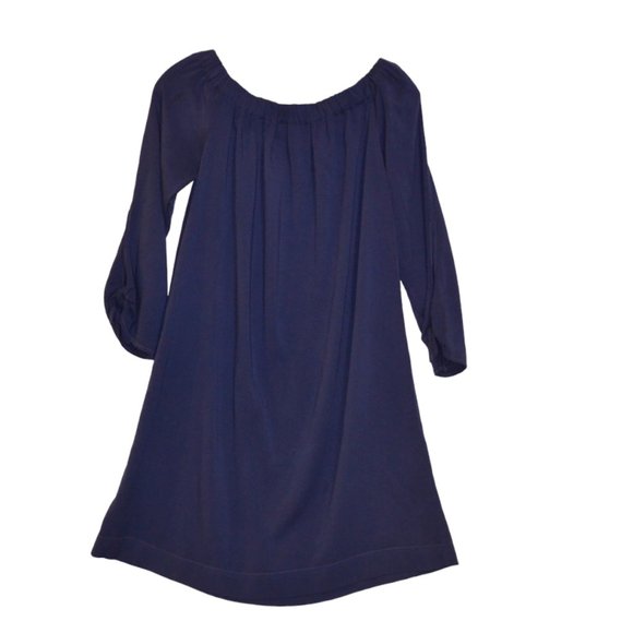 Michael Stars Open Shoulders Flare Mini Dress 3/4 Sleeves with Slits on Ties S - Picture 6 of 7